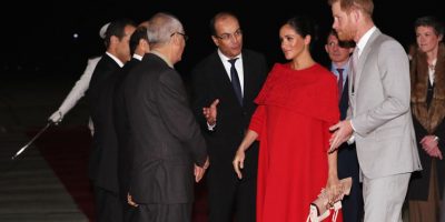 Il principe Harry e la moglie Meghan in visita ...