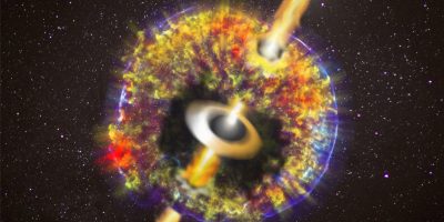 Fotografato getto relativistico dopo lo scontro...