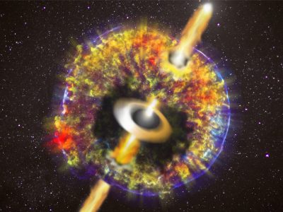Fotografato getto relativistico dopo lo scontro tra stelle di neutroni