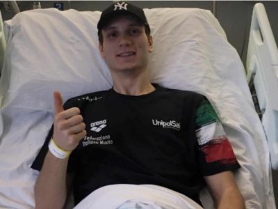 Inizia la riabilitazione per Manuel Bortuzzo, il nuotatore ferito in un agguato