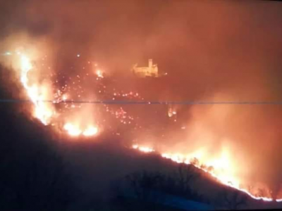 Domato il vasto incendio nella riserva del santuario di Belmonte