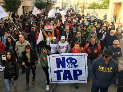 Corteo No Tap a Meledugno, due anni di lotta contro il gasdotto