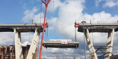 Viadotto Morandi: anche la terza trave ha tocca...