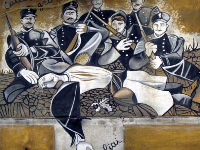 Porta i fiori sulla tomba del fidanzatino carabiniere ucciso a Orgosolo