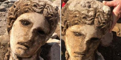 Emerge divinità in marmo dagli scavi al Campido...