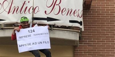 Protesta all’Aquila per 124 imprese terre...