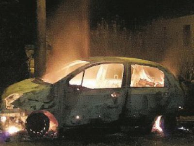 Auto di un carabiniere divorata dalle fiamme, intimidazione?