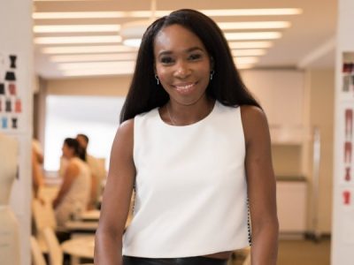 La tennista Venus Williams presenta la linea di abbigliamento