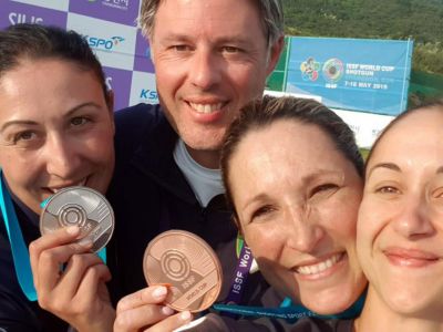 Tiro a volo: Bacosi e Cainero seconda e terza in Corea, vince Rhode