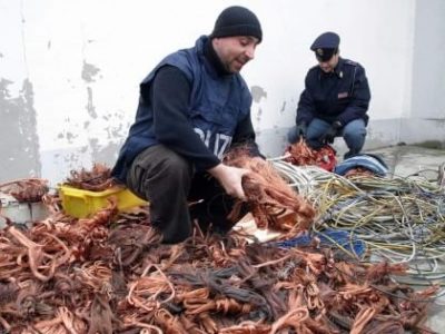 Arrestata banda di ladri di rame, operava tra Matera e Taranto