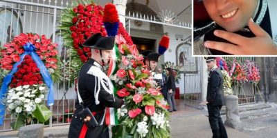 Stamattina i funerali del vice brigadiere Mario...