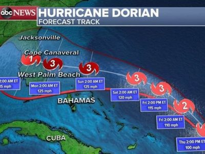 Uragano Dorian, Trump dichiara l’emergenza in Florida