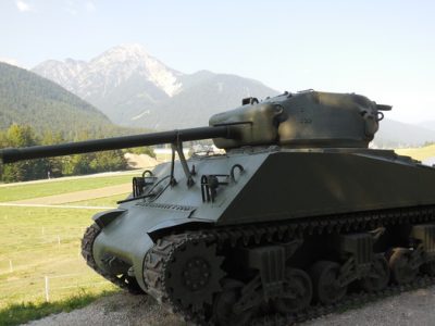 Un vecchio carro armato americano per il Bunker museum