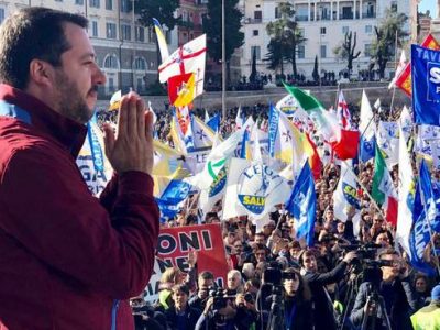 Salvini “No al governo delle poltrone contro gli italiani e il loro futuro”