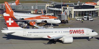 Guasto ad un impianto,aereo della Swiss Air rie...