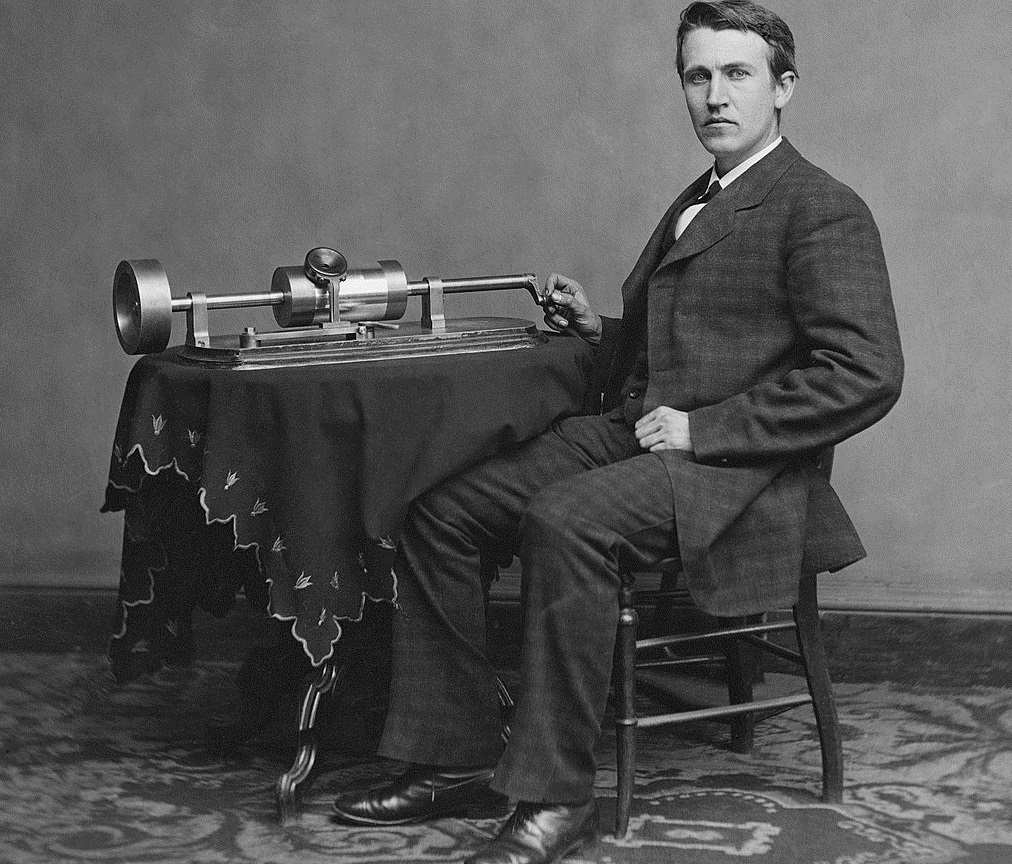 Il giovane Thomas Edison, inventore del fonografo