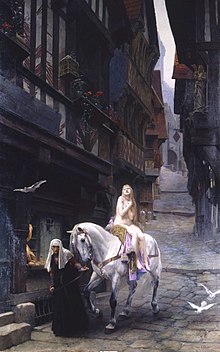  Quadro di Lady Godiva del pittore francese Jules Joseph Lefebvre