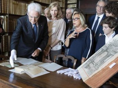 Recanati, Mattarella in visita alla casa di Giacomo Leopardi