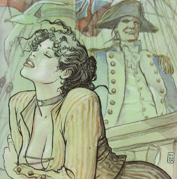 fumetto con donna milo manara