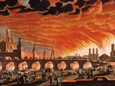 14 settembre 1812 Kutuzov fece incendiare Mosca per fermare Napoleone
