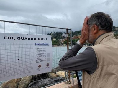 Rapallo, pannelli in strada per controllare la vista: è il primo esperimento in Italia