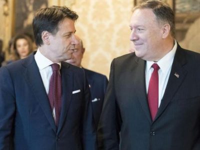 Conte ha incontrato Mike Pompeo: l’Italia teme i dazi Usa