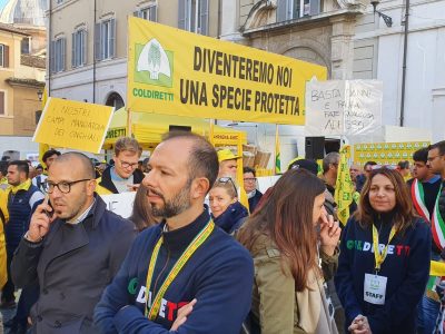 In migliaia a Montecitorio per denunciare l’invasione dei cinghiali