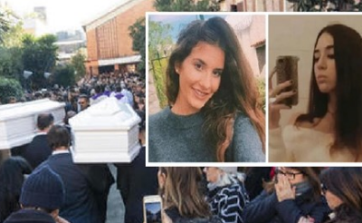 Folla commossa ai funerali di Gaia e Camilla le ragazze investite a Roma
