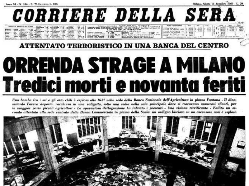 articolo corriere della sera piazza fontana 1969