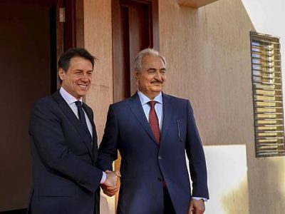 Haftar a colloquio con Conte a Palazzo Chigi, salta l’incontro con Al Serraj