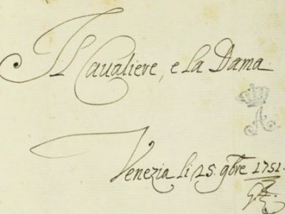 Un manoscritto inedito di Goldoni ritrovato a Dresda