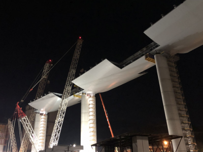 Genova, posizionato il sesto impalcato sul viadotto Polcevera