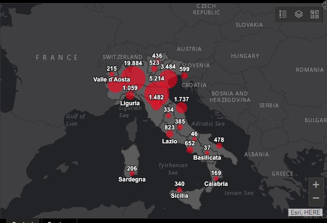 33.190 malati 3.405 morti.