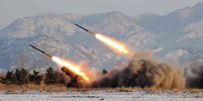 Lanciatore multiplo di razzi è stato testato in...