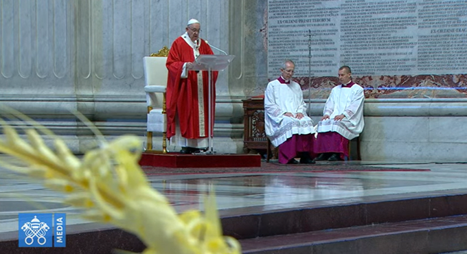 domenica delle palme papa
