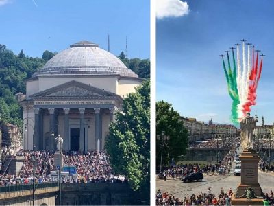 Folla a Torino per le frecce tricolori: stress test involontario o assurda imprudenza?