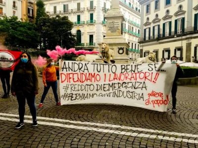 Proteste a Napoli “reddito per i non garantiti e nuove norme su affitti”