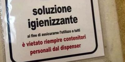 A Palazzo Chigi il gel igienizzante va letteral...