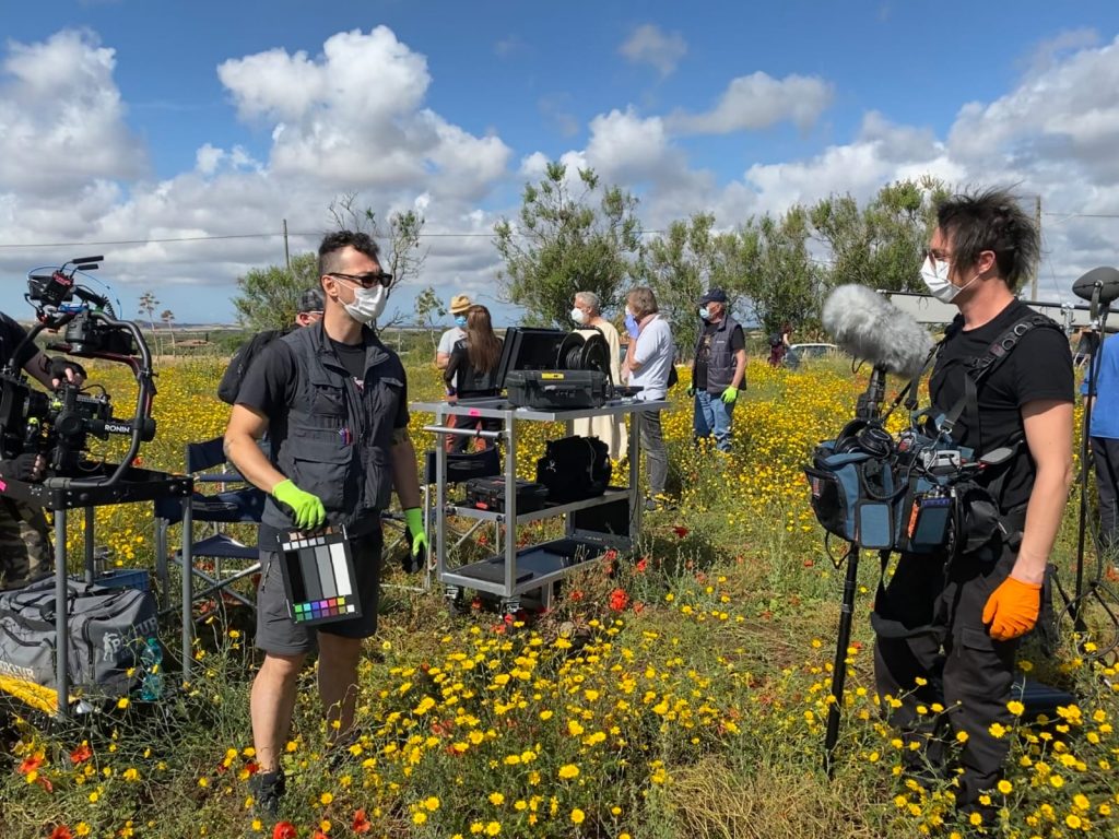 set cinematografico coronavirus