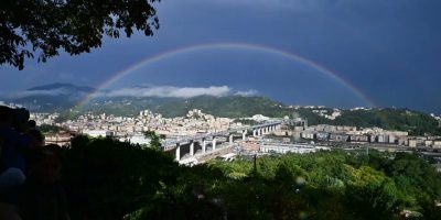 Inaugurazione del nuovo ponte di Genova a due a...