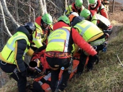 Salvo l’escursionista bloccato in un canalino ghiacciato ad Usseglio