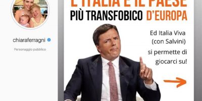 Il ddl Zan al centro della lite social tra Renz...