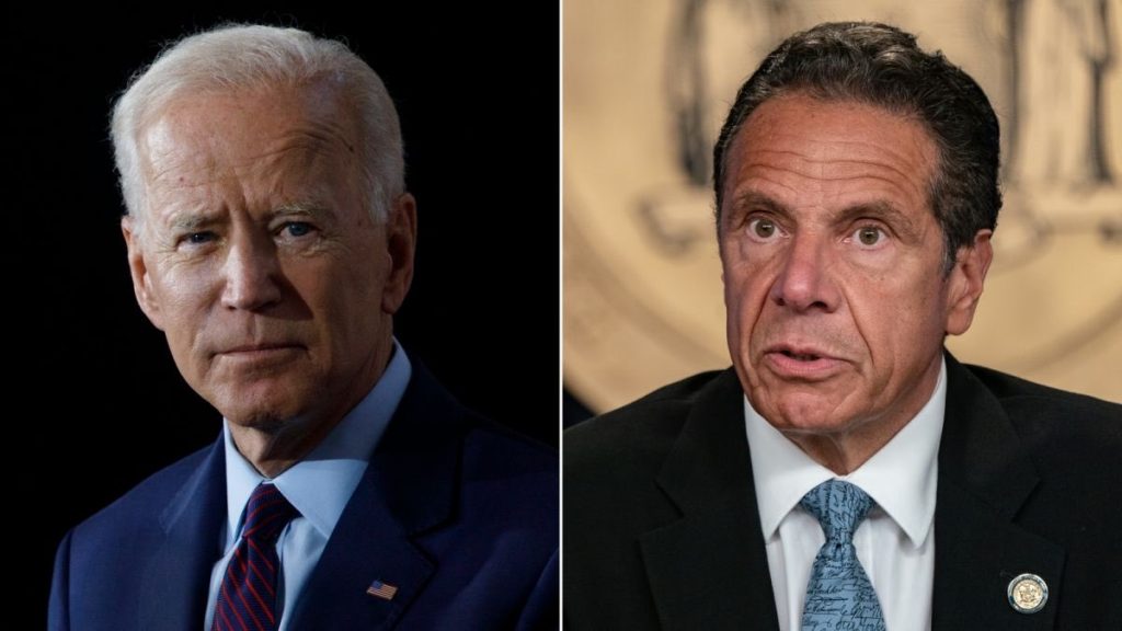 Da sinistra Joe Biden e Andrew Cuomo
