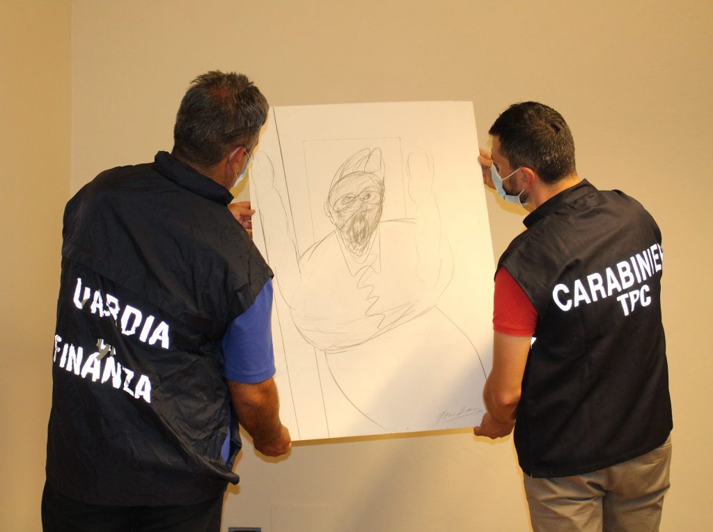 Una delle opere d'arte contraffate attribuita a Francis Bacon