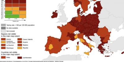Covid, mappa Ecdc: Europa in rosso, si salvano ...