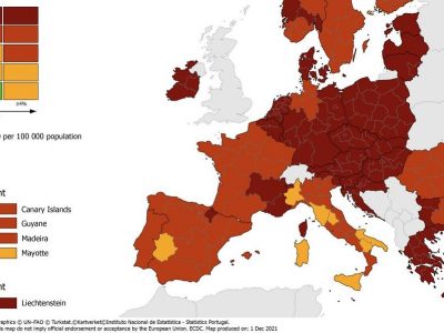 Covid, mappa Ecdc: Europa in rosso, si salvano solo Italia e Spagna