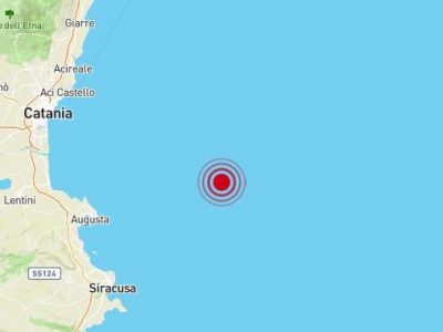 Terremoto di magnitudo 4,2  a largo della costa tra Catania e Siracusa