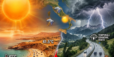 Dal caldo estremo ai temporali: cambia il meteo sull’Italia